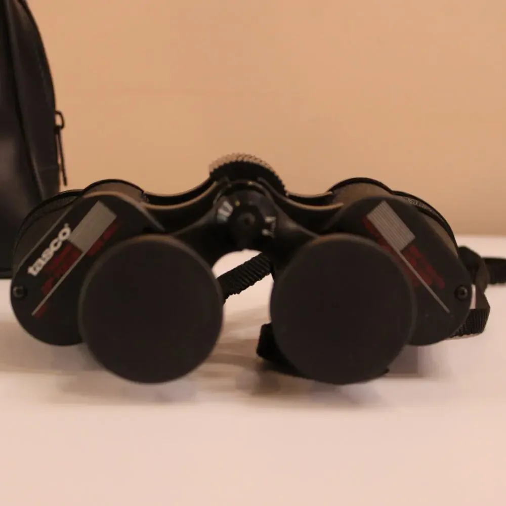 Vintage 1989 Tasco 7x35mm Zip Focus 4000 Binoculars w/ Bag & ACCESSORIES